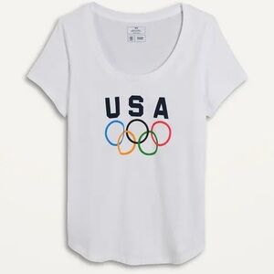 Old Navy Olympic Team USA Graphic Scoop-Neck T-Shirt NWT Size Medium